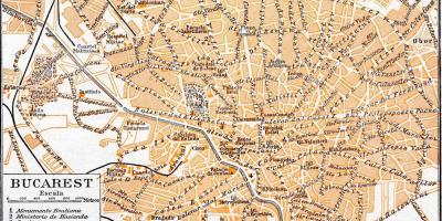 旧市街ブカレストの地図