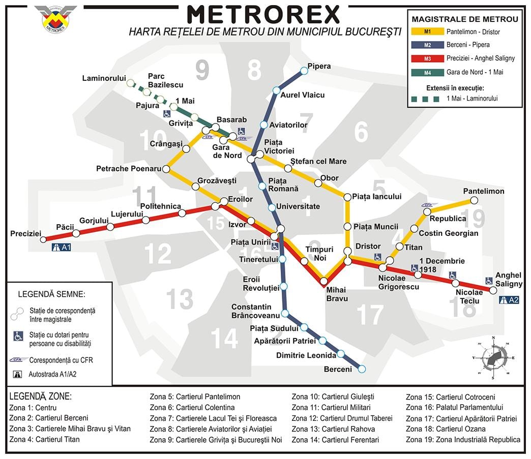 メトロ地図bucuresti