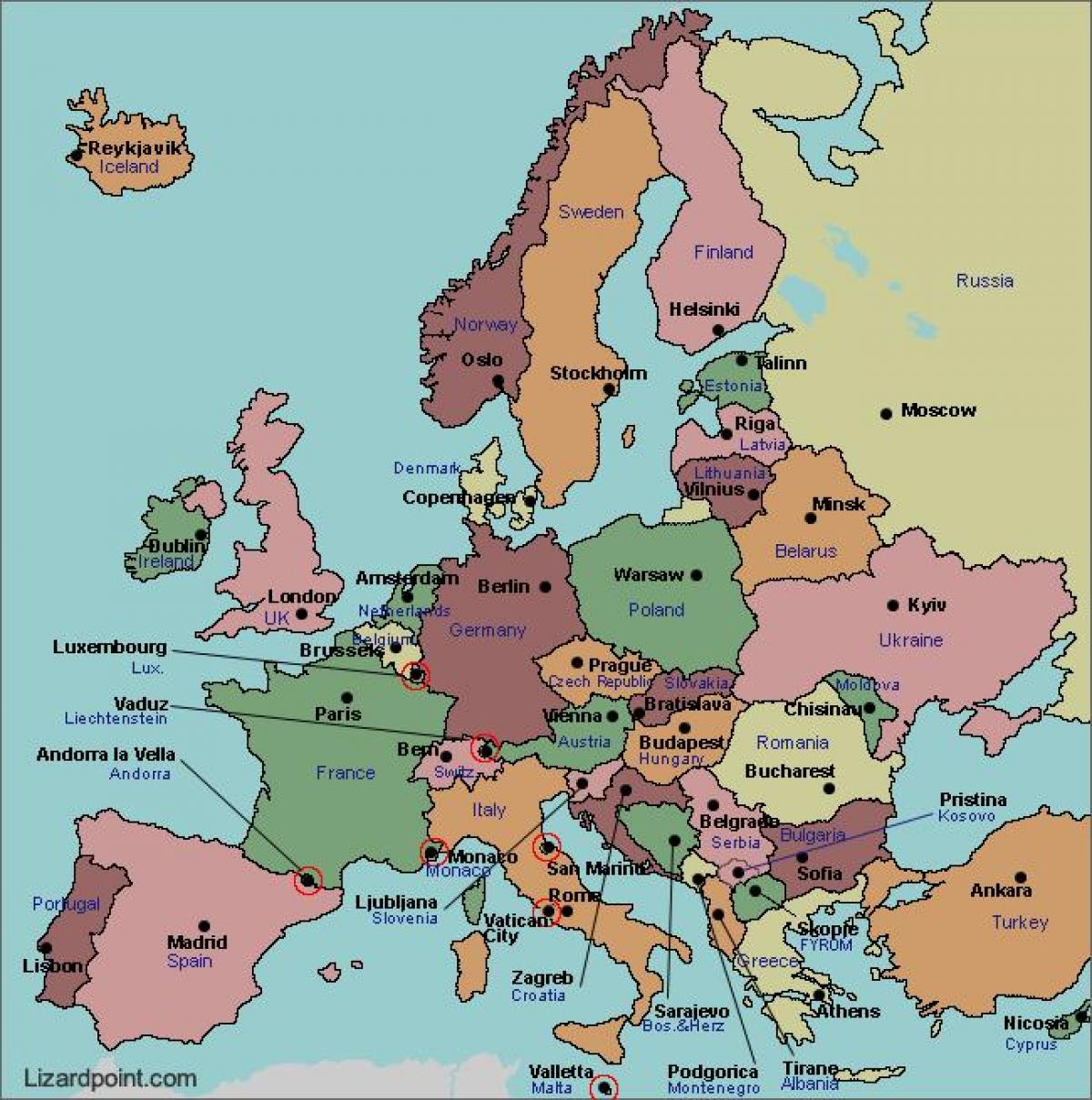 地図の欧州ブカレスト