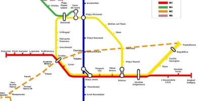 メトロ地図ルーマニアブカレスト