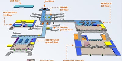 ワンタイムパスワードの空港地図