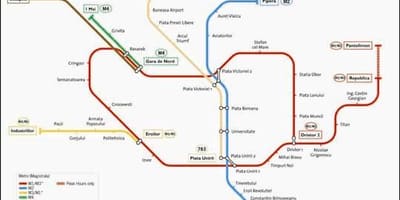 地図のブカレストバス 