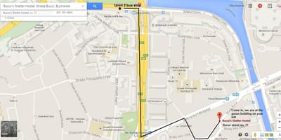 地図ののホステルbucuresti