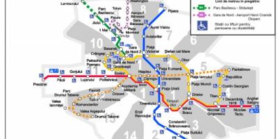 ブカレストの地下鉄図